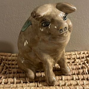 Tonala Mexico Pottery Styled Pig Coin Bank